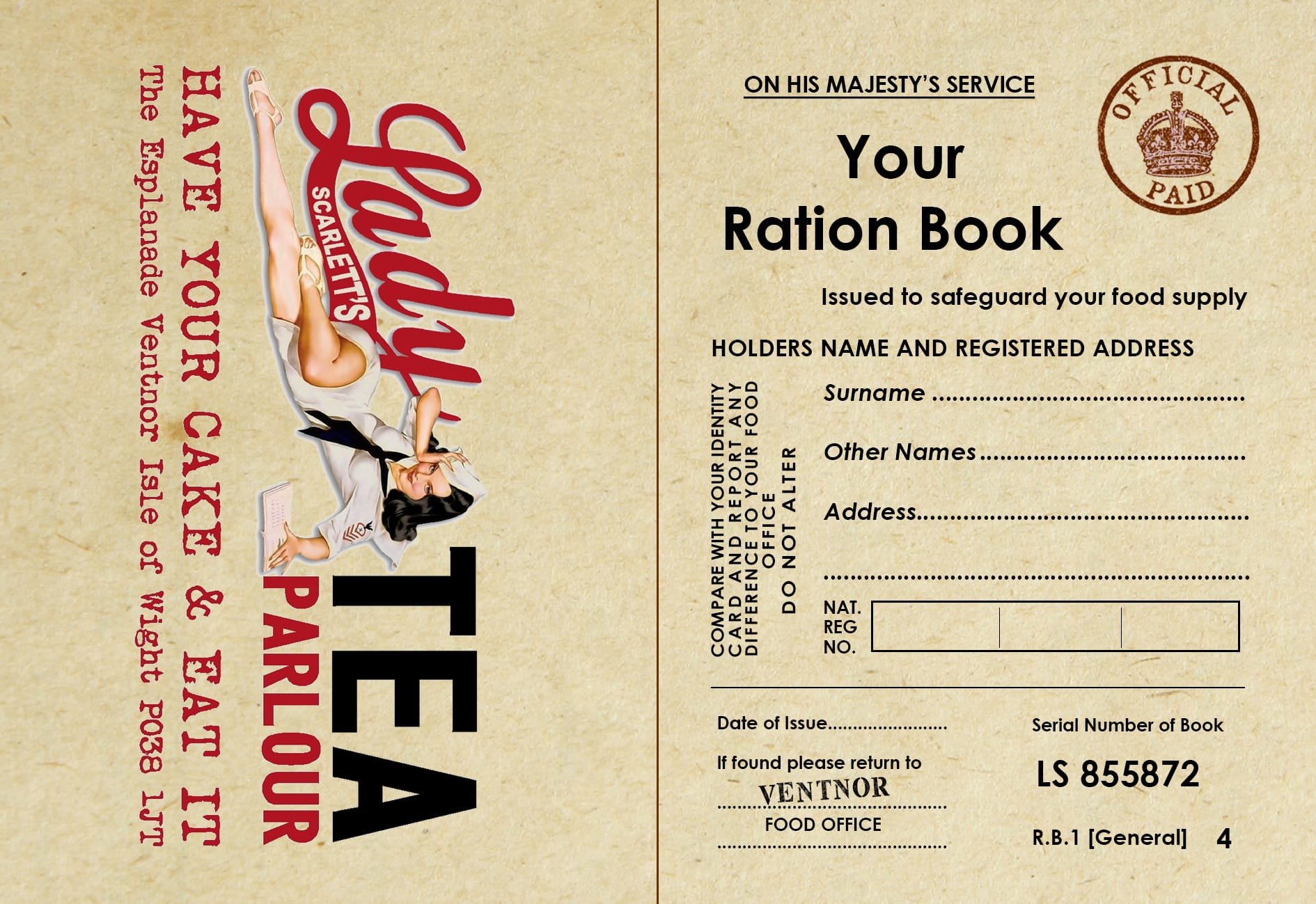 Lady Scarlett ration book voucher (1)